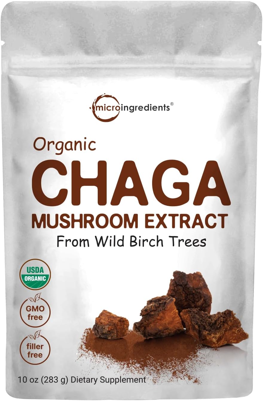 Micr Ingredient Organi Chag Mushroo Extract 1 o 100: Wil Harveste Support Immun Antioxidan Defens Grea fo Te Smoothie Non-GMO Vega Friendly