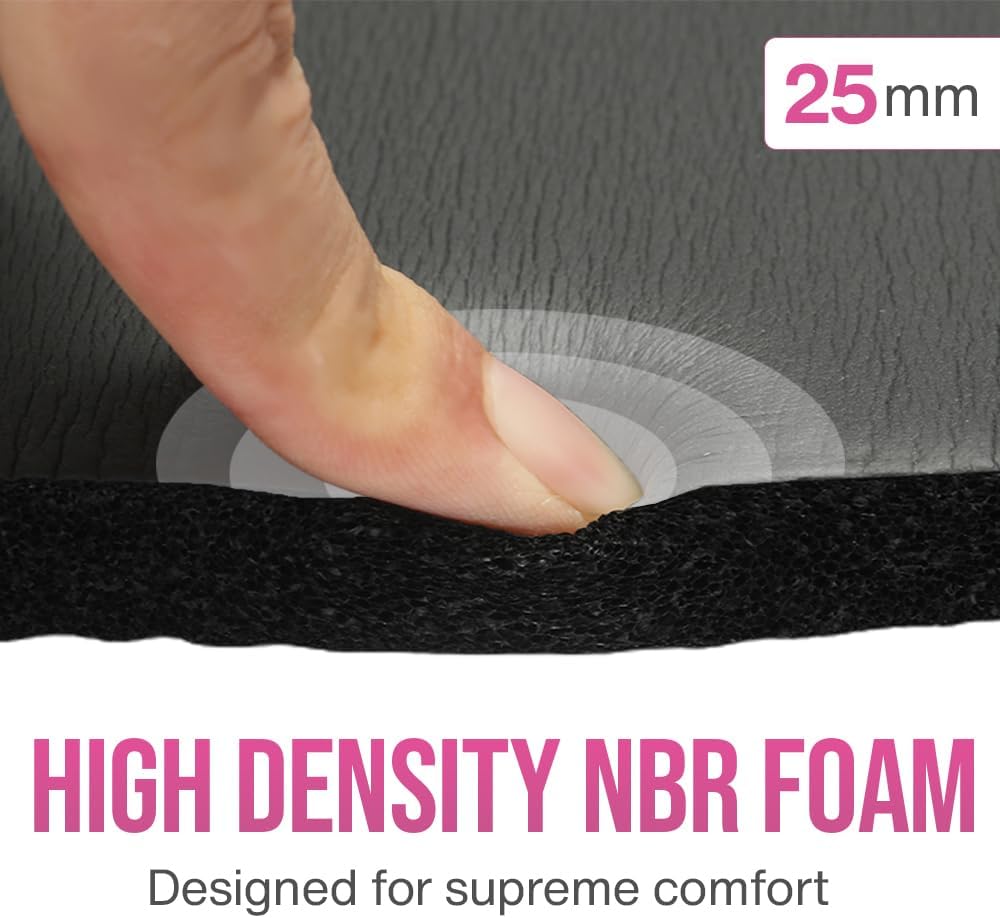 Kne Pa Cushio Extr Thic inc (25mm fo Pai Fre Yog Include Breathabl Mes Ba fo Eas Trave an Storag (Doe No Includ Yog Mat)