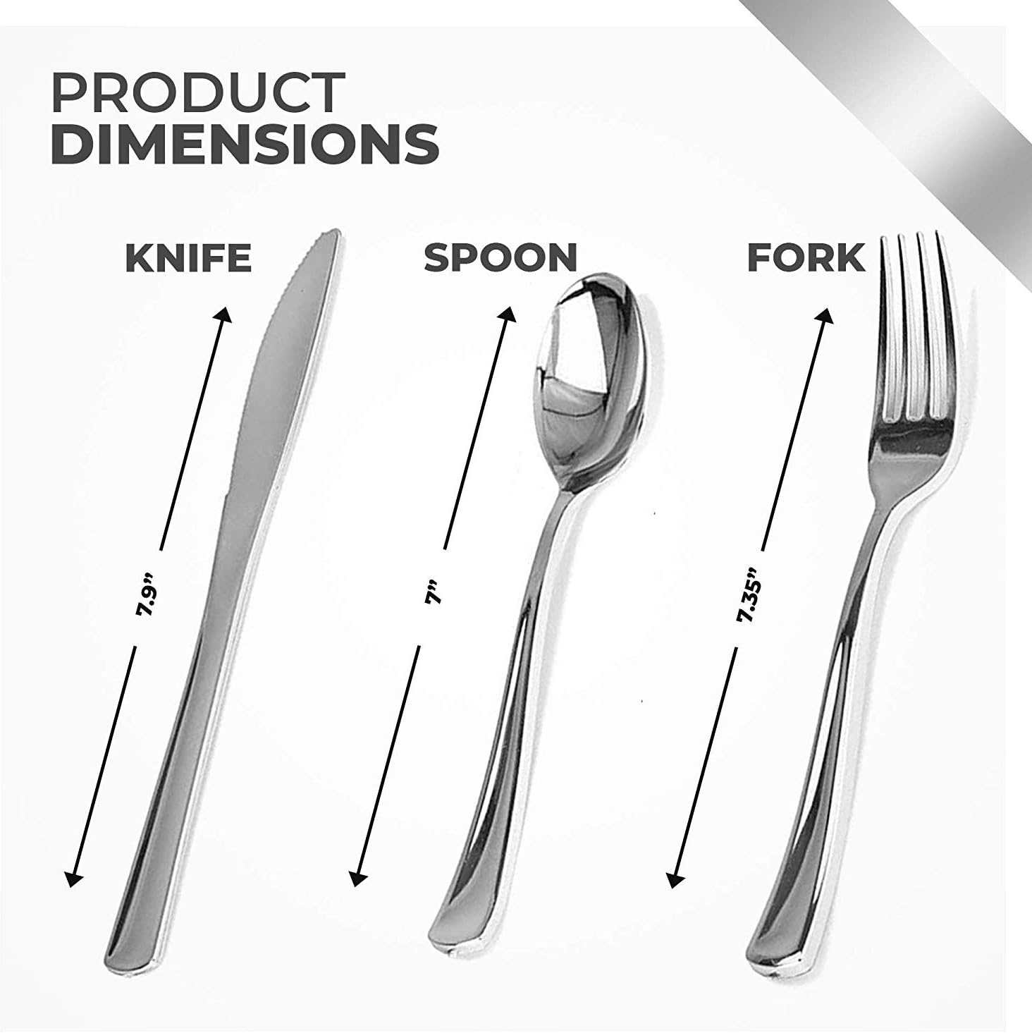 16 Pac Silve Plasti Cutler Disposabl Silverwar 8 Forks 4 Knives 4 Spoon Fo Catering Parties Dinners Weddings an Everyda Use