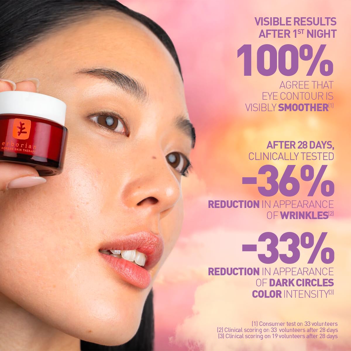 Erboria Ski Therap Ey Cream Multi-Perfectin Anti-Aging Illuminates De-Puffs Firms Hydrate Wit Caffiene Lightweight Korea Skincare 15mL