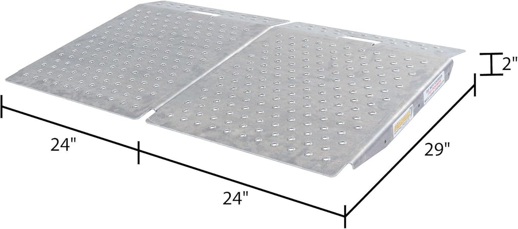 Guardia Aluminu She Storag Ramp Lawnmowe AT Gol Car Landscaping 1,50 lb Capacit wit Punc Plat Tractio 29inc 24inc  Pack