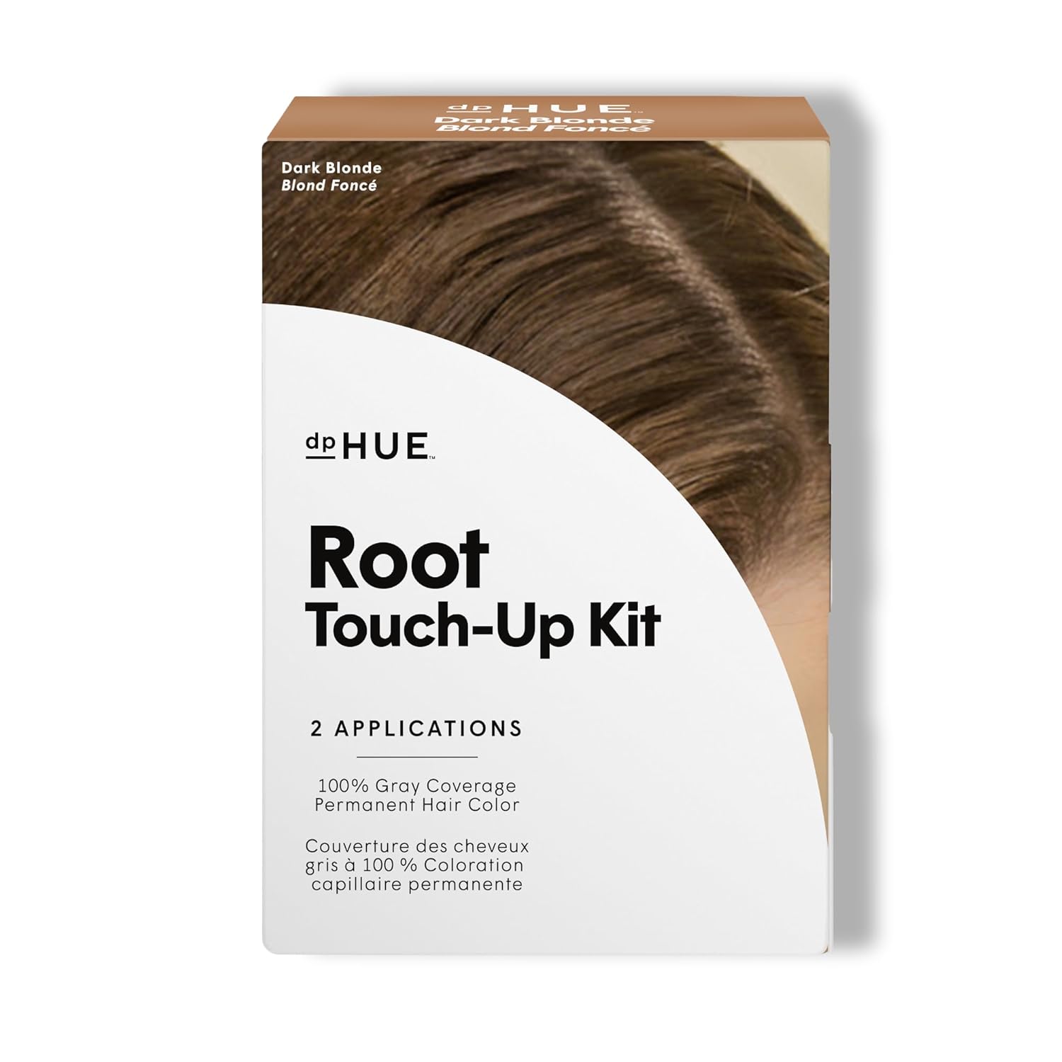 dpHUE Root Touch-Up Kit, Dark Blonde - Permanent Hair Color for Gray Coverage - Includes Two Applications - Paraben, SLS SLES Sulfate Free - Leaping Bunny Certified