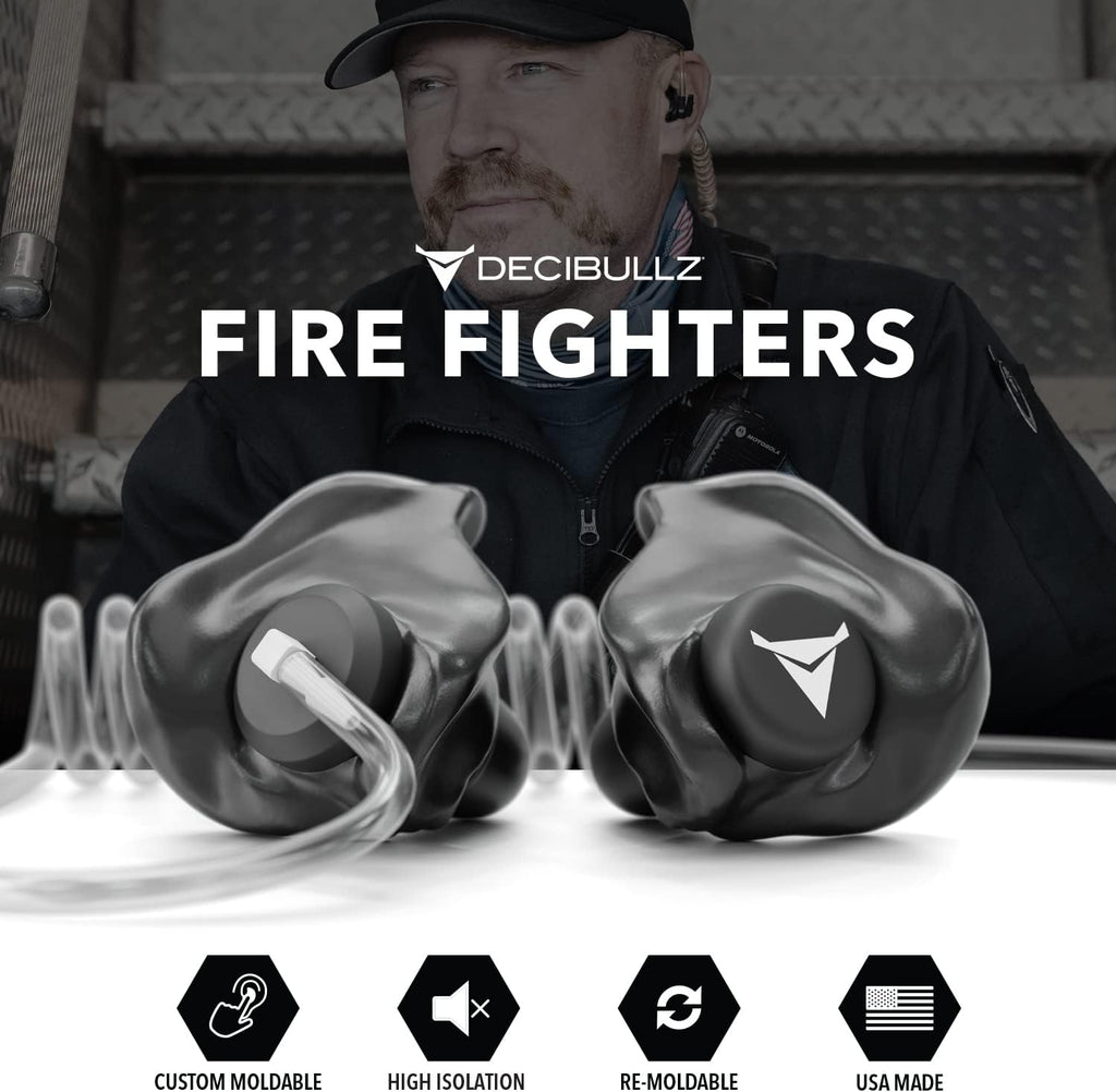 Decibullz Custom Molded Security Radio Surveillance Earpiece Set, Thermo-Fit Designed for Clear Acoustic Tube Radios, Isolation