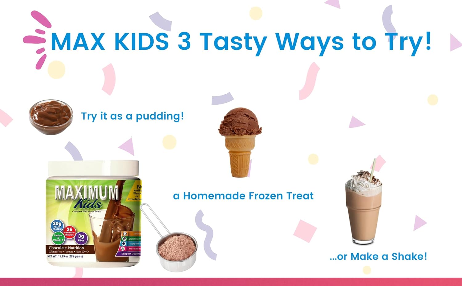 Maximu Kid Complet Organi Powde Mix Grea Tasting Eas t use Complet Nutritiona Drin wit 2 Vitamin an Minerals 20 o Plan Protein 3 o Fiber Ki Tested Parent Approved.