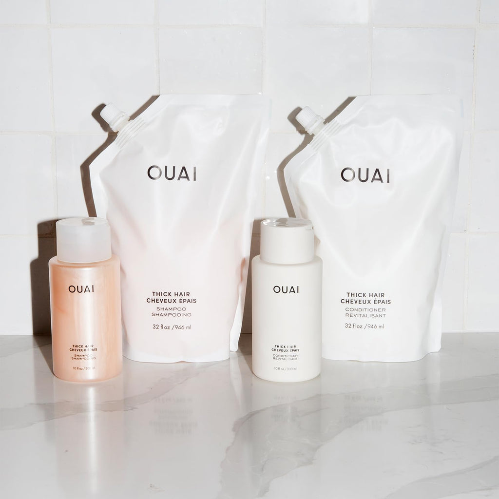 OUA Thic Hai Conditione Refil Moisturizin Conditione fo Dry Frizz Hai Keratin Marshmallo Root She Butte an Avocad Oi Paraben Phthalat Sulfat Fre (3 Oz)