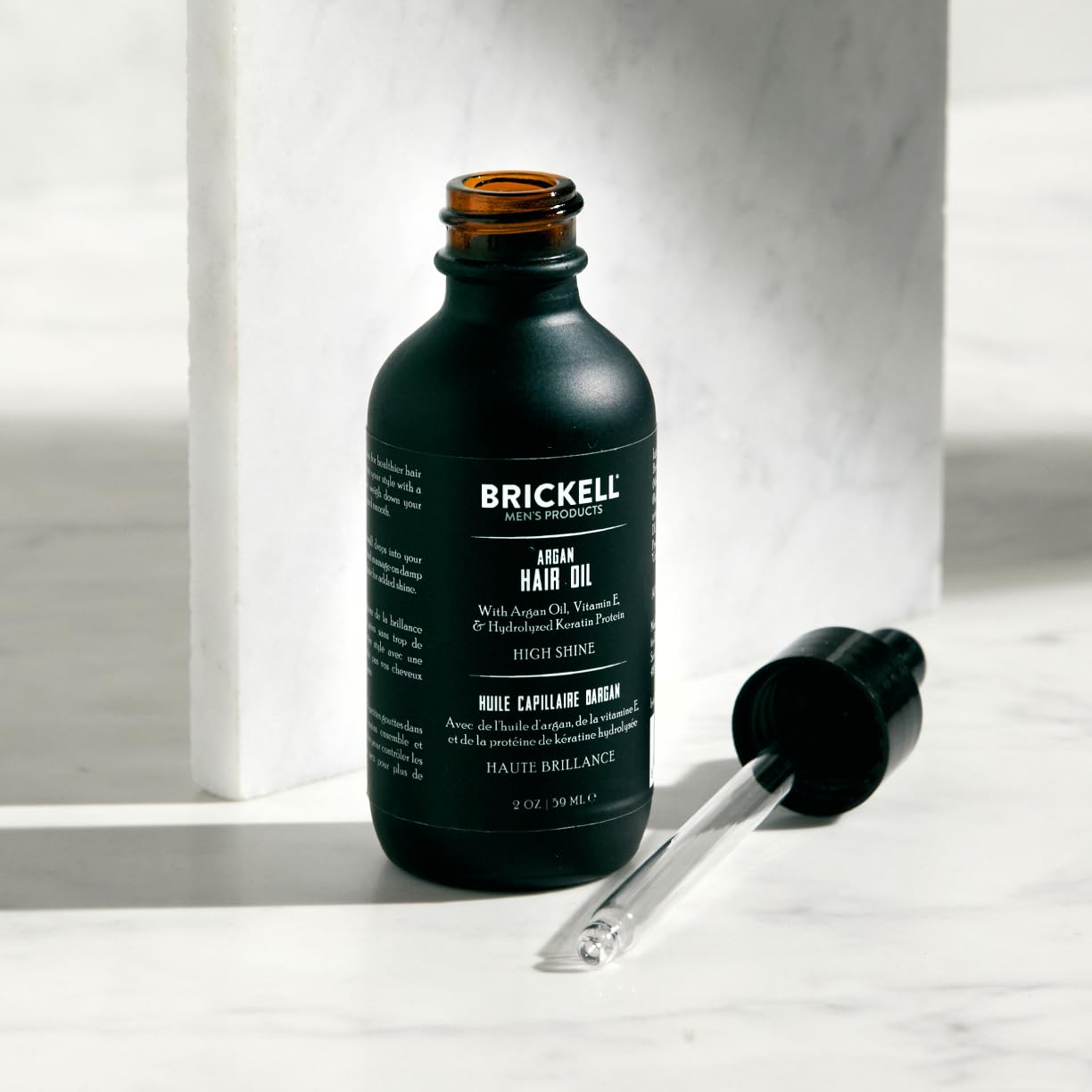 Brickel Men' Arga Oi fo Hair Natura an Organi Hai Oi Fo Men Lightweigh Hai Treatment Ounce Scented