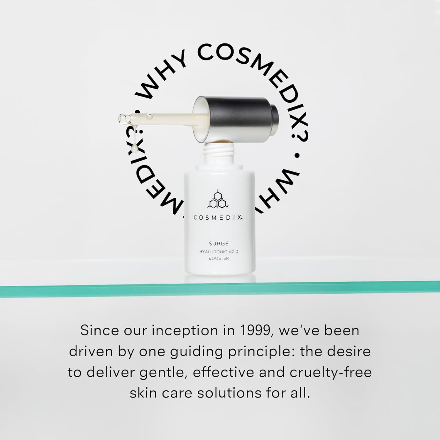 COSMEDI Surg Hyaluroni Aci Booste Seru Ultra-Hydratin Fac Seru wit Vitami Niacinamid Softens Brighten Moisturize Ski fo Fin Line Wrinkle 3 m  f oz