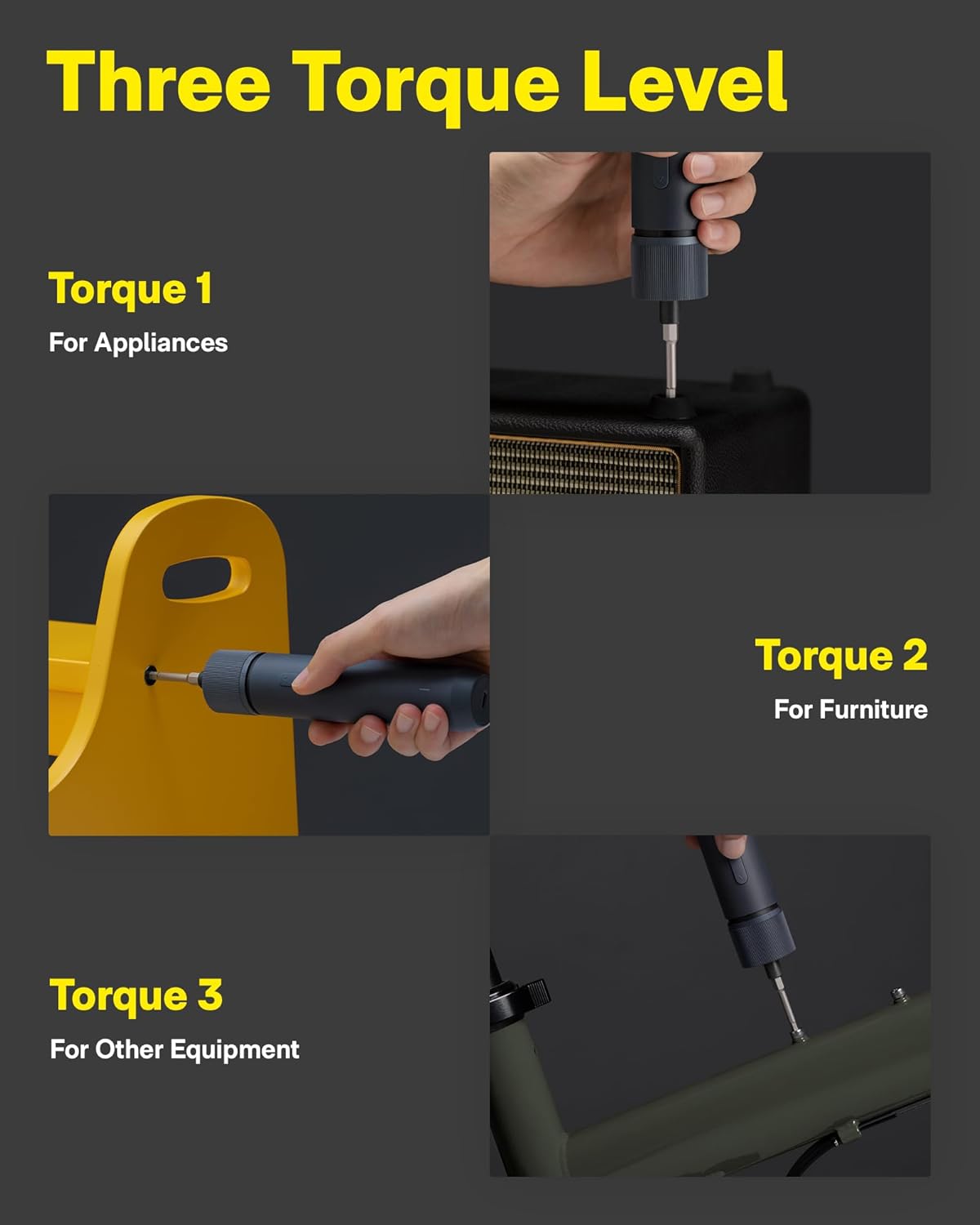 HOT Electri Screwdrive Kit Upgrade 1/4' He 2 Bits Magneti Lid Rechargeabl Cordles Screwdriver Torqu Settings 1500mA Battery LE Light Idea fo Assemblin Furniture Hom Repair