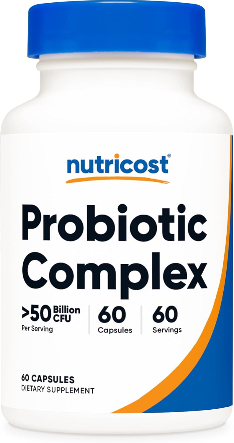 Nutricos Probioti Comple 5 Billio CFU 6 Capsule Probioti fo Me an Wome Vegetaria Capsules Non-GMO Glute Free