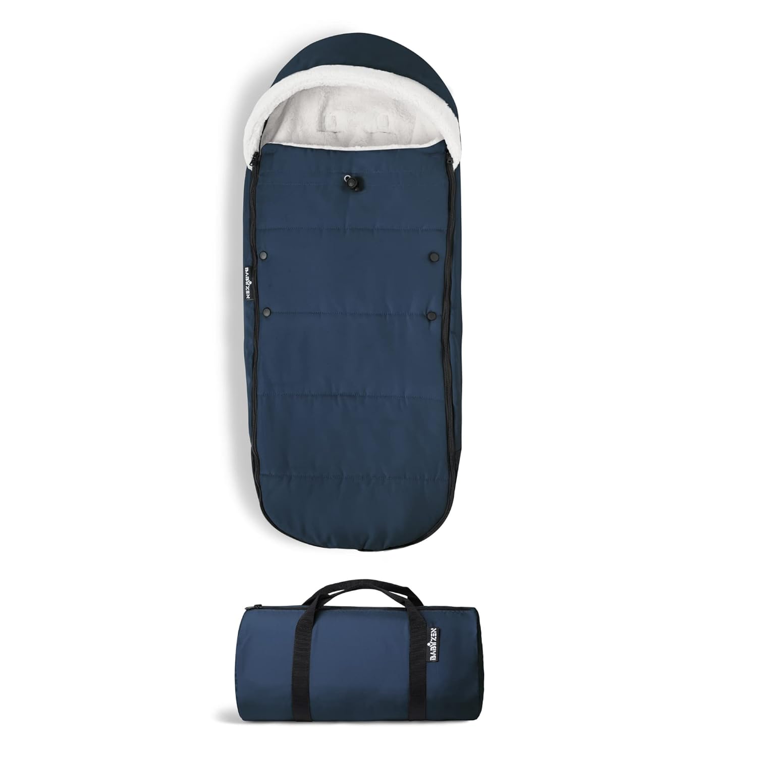 YOY Footmuff Nav Blu Sherp Linin Fleec Hoo wit Drawstrin t Kee Bab War Include Carryin Ba Machin Washable