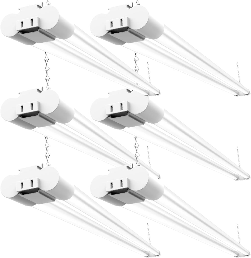 Pac LE Sho Light fo Worksho 4FT Linkabl Garag Lighting 450 LM 40 (150 Equivalent) 6000 Dayligh Deluxe Surfac Suspensio Mount 4 Inc Integrate Fixture White