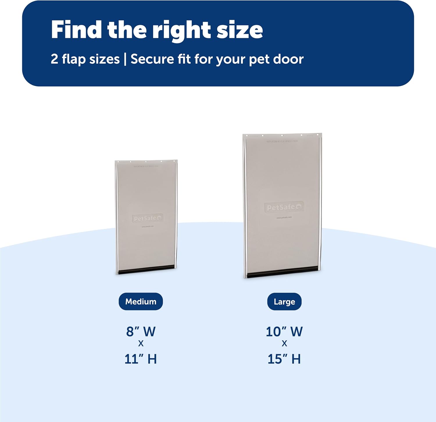 PetSafe Classic Replacement Flap - Maintains Weather Seal - Soft Tinted Vinyl Flap with Magnetic Closure - Compatible with Wall Entry Patio Panel Pet Doors - Easy to Install - Large