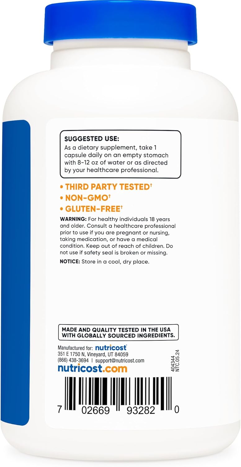 Nutricost L-Glutamine 800mg, 180 Capsules - Gluten Free, Non-GMO