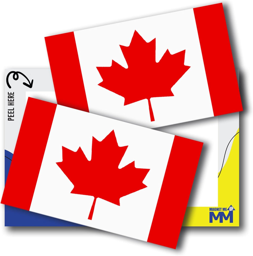 Canad Fla Bumpe Sticker  Pac 3x Inc Viny Adhesiv Decal fo Cars Trucks Laptops Toolboxe Weatherproo Outdoo Canad Fla Sticker Mad i USA