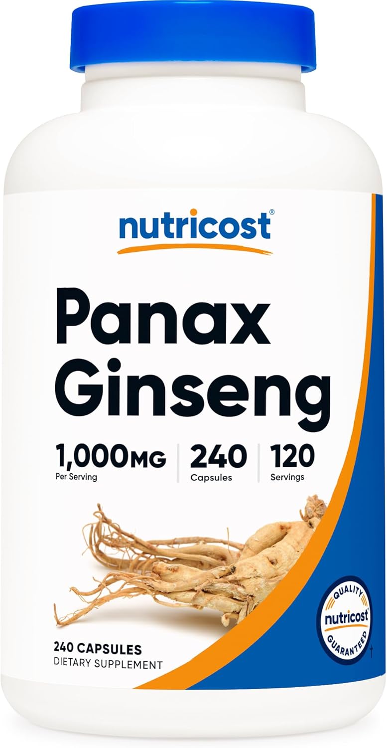 Nutricos Pana Ginsen 1000mg 24 Capsule No GMO Glute Free 12 Servings
