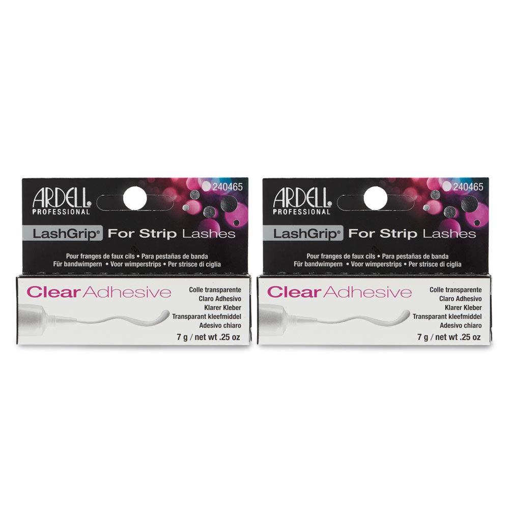 Ardell LashGrip Eyelash Adhesive for Strip Lashes ¨C Clear Eye Lash Glue Long-Lasting, 0.25 oz, 2-Pack