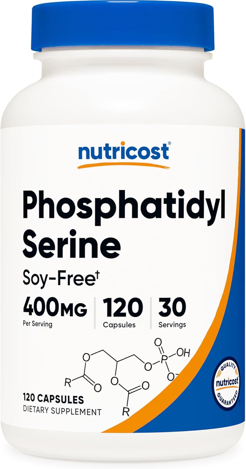 Nutricos Phosphatidylserin 400mg 12 Capsule So Free 3 Servings Vegetaria Friendly Non-GMO Glute Free