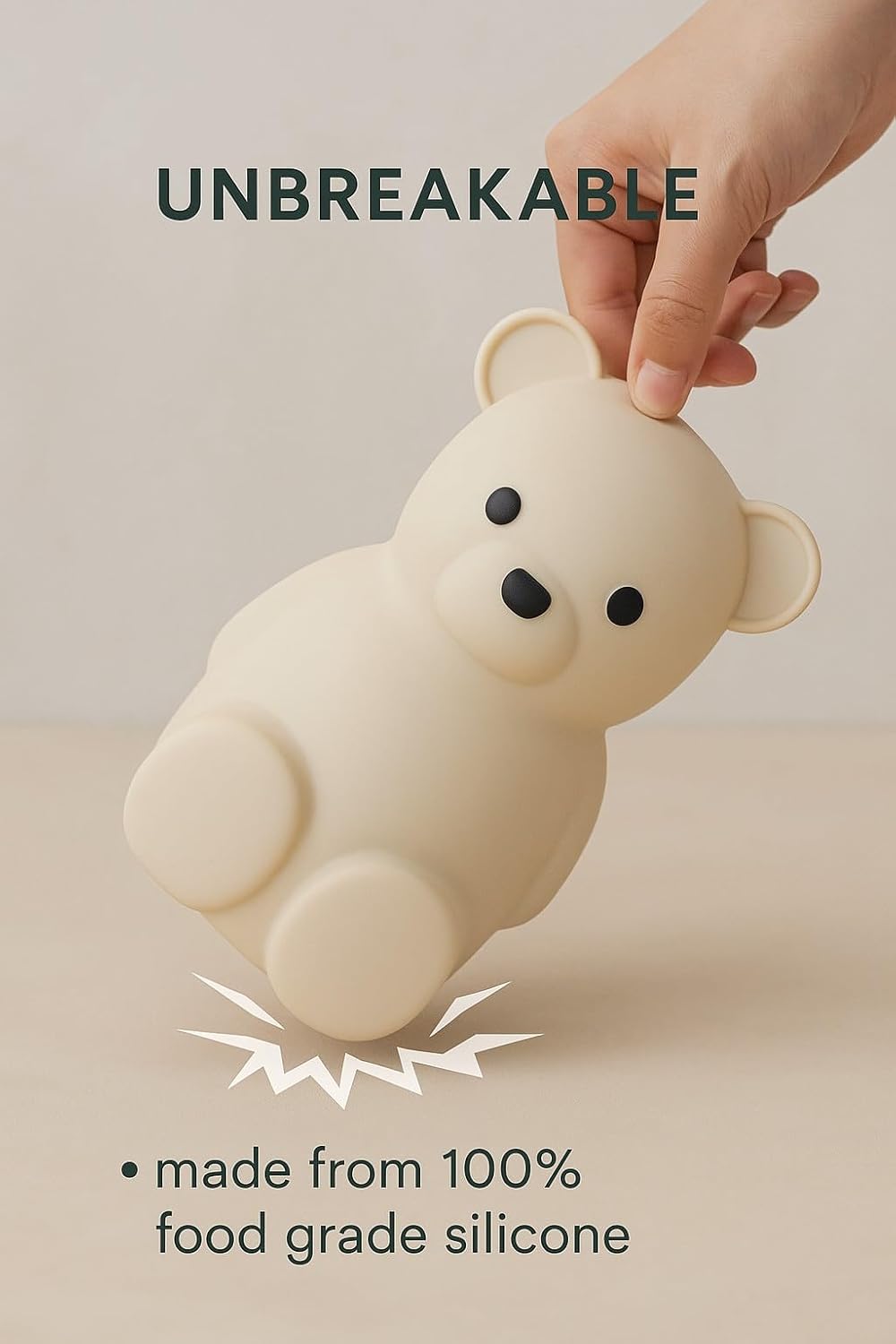 Neutra Silicon Tedd Bea Coi Ban fo Kids Baby an Toddler Unbreakabl Pigg Ban fo Kid -Nurser Deco Durabl Mone Ban Gif fo Children