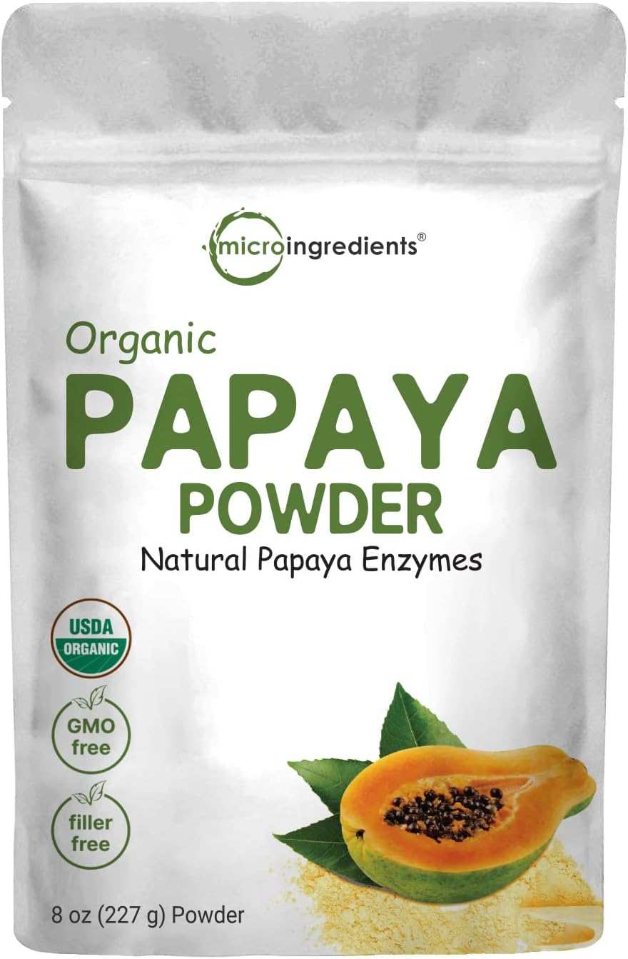 Organi Papay Powder 8o 100 Natura Frui Powde Freeze-Drie Papaya Sourc N Suga Additive Grea Flavo fo Drinks Smoothie Beverage Non-GM Vega Friendly