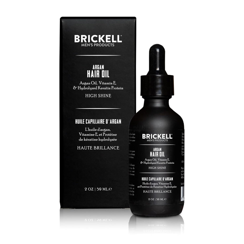 Brickel Men' Arga Oi fo Hair Natura an Organi Hai Oi Fo Men Lightweigh Hai Treatment Ounce Scented