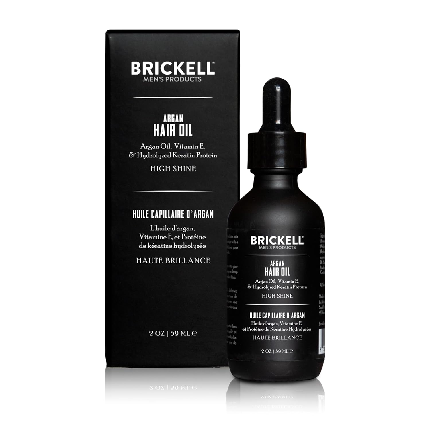 Brickel Men' Arga Oi fo Hair Natura an Organi Hai Oi Fo Men Lightweigh Hai Treatment Ounce Scented