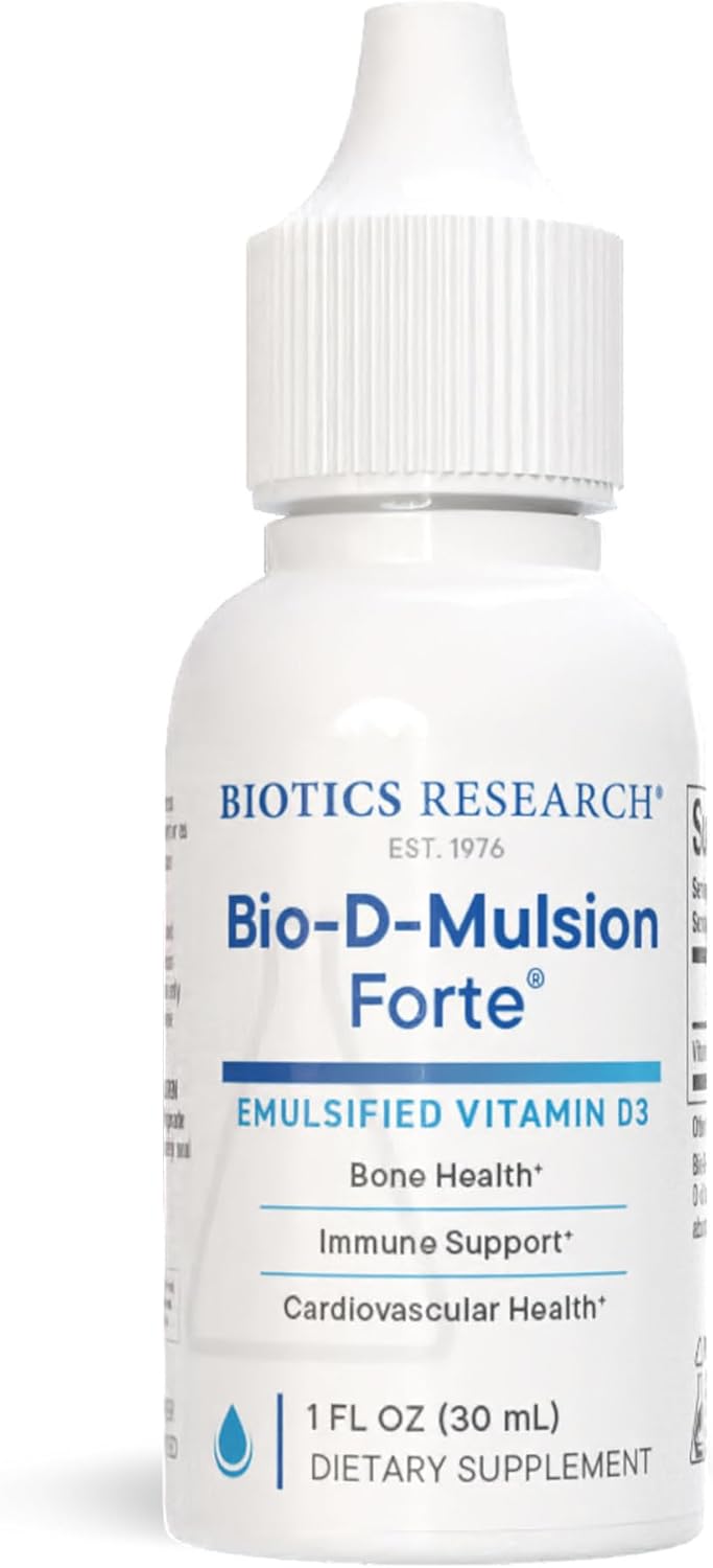Biotic Researc Bio-D-Mulsio Fort Liqui Vitami Drop 400 I Vitami D 2000i /Dro fo Adult ¨CBes Absorption Strengthen Bones Support Cardiovascula Immun Syste - f oz