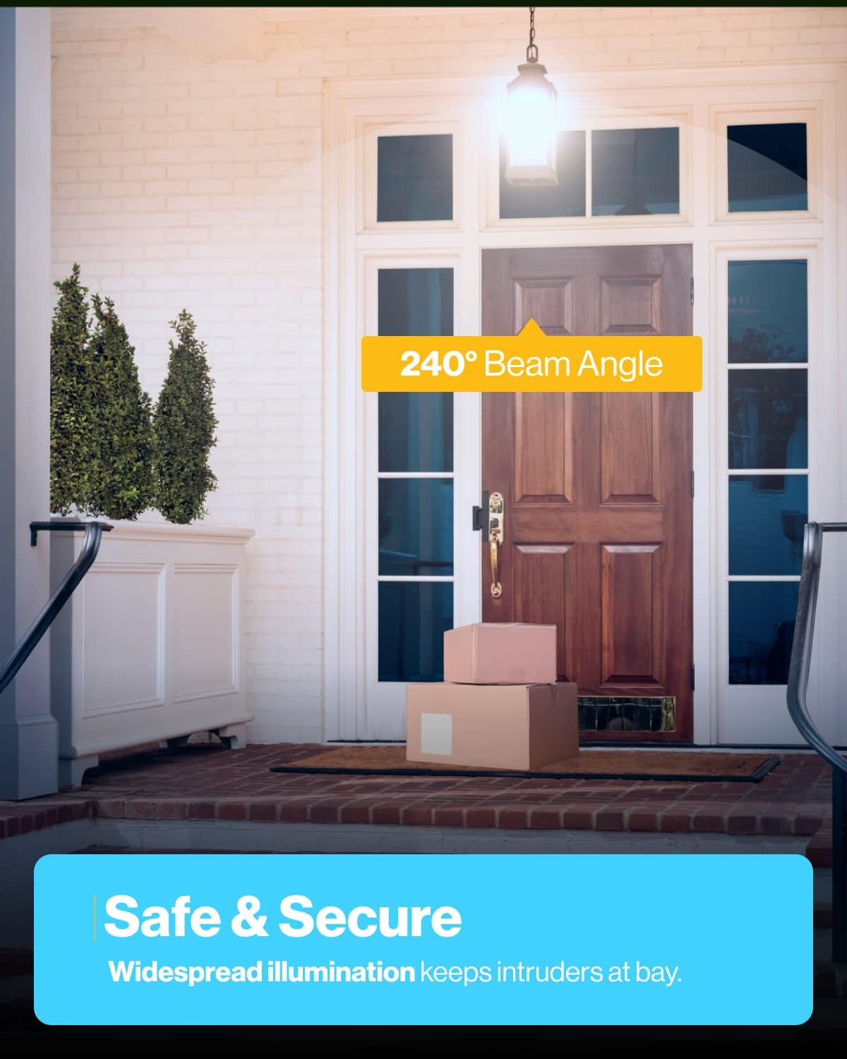 10 Pac Dus t Daw LE Outdoo Ligh Bul A19 Photocel Automati fo Exterio Lighting 80 LM 9 (60 Eqv.) 2700 Sof White Aut On/Of Sensor IP6 Rate UL.