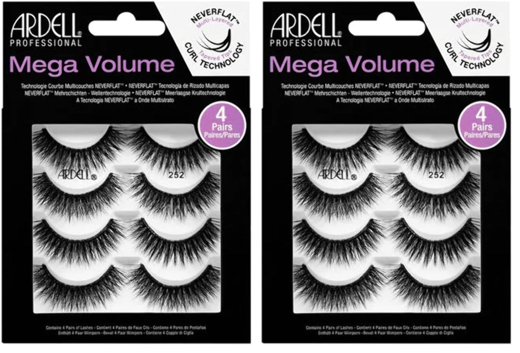 Ardell False Eyelashes Mega Volume 253 ¨C Dramatic, Wispy Lashes, Long-Lasting Fake Lashes for Bold Eye Looks