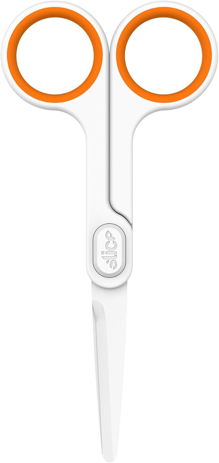 Slic 1054 Cerami Scissors Neve Rusts Finge Friendly Foo Grade BPA, Pack Rounde Tip