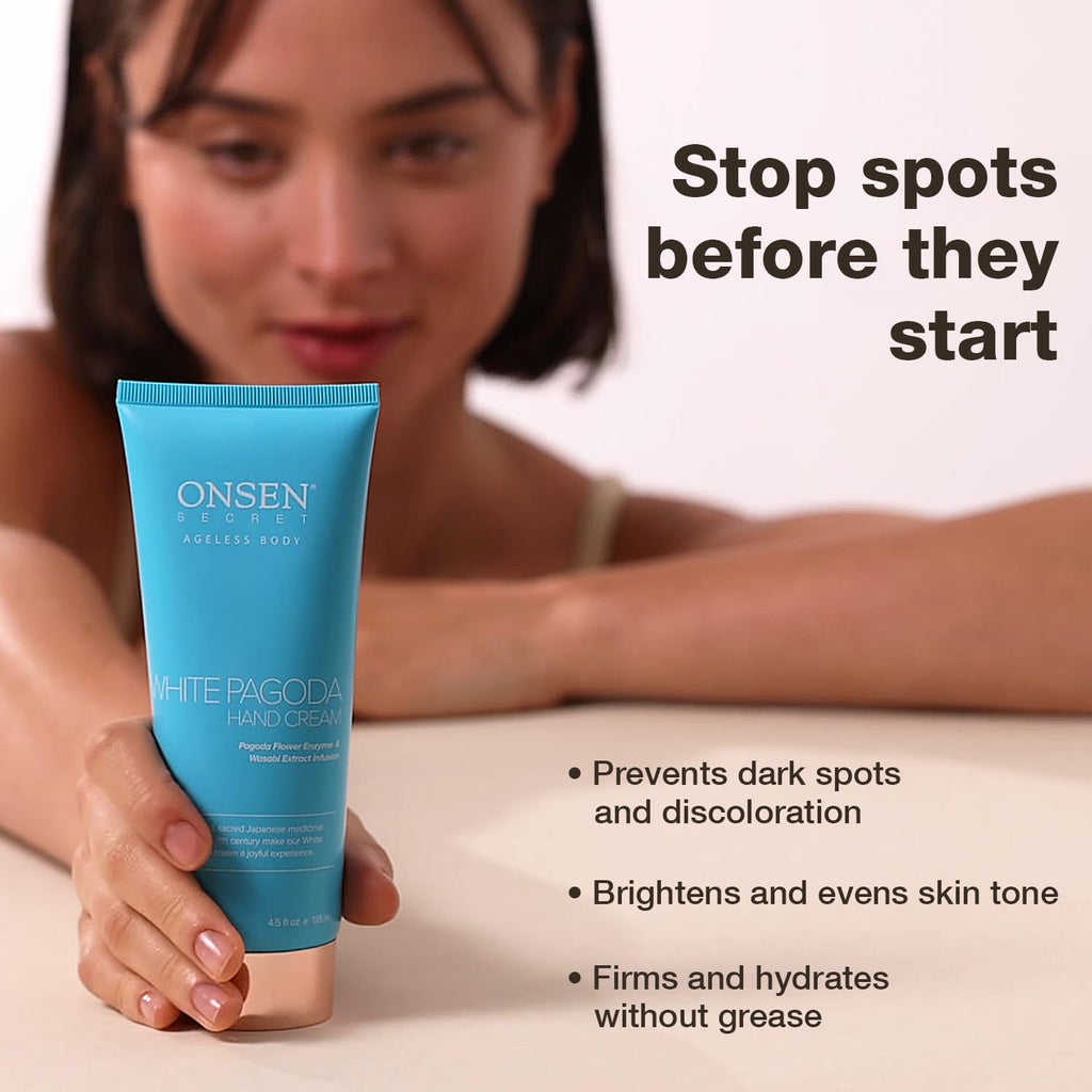 Onse Whit Pagod Han Crea Japanese-Inspire Firmin Han Lotio wit Pagod Flowe Enzyme Tsubaki Jojob Squalan Nursin Essential fo Agin Hand Vega (4. oz)