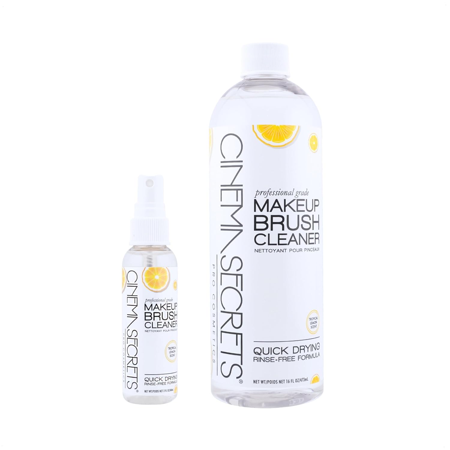 CINEM SECRET Origina Makeu Brus Cleane Solutio Spra Comb Professiona Cleanse fo Makeu Brushe Quick-Dryin Rinse-Fre Remove Built-U Mak U Lemo (1 f o f oz)