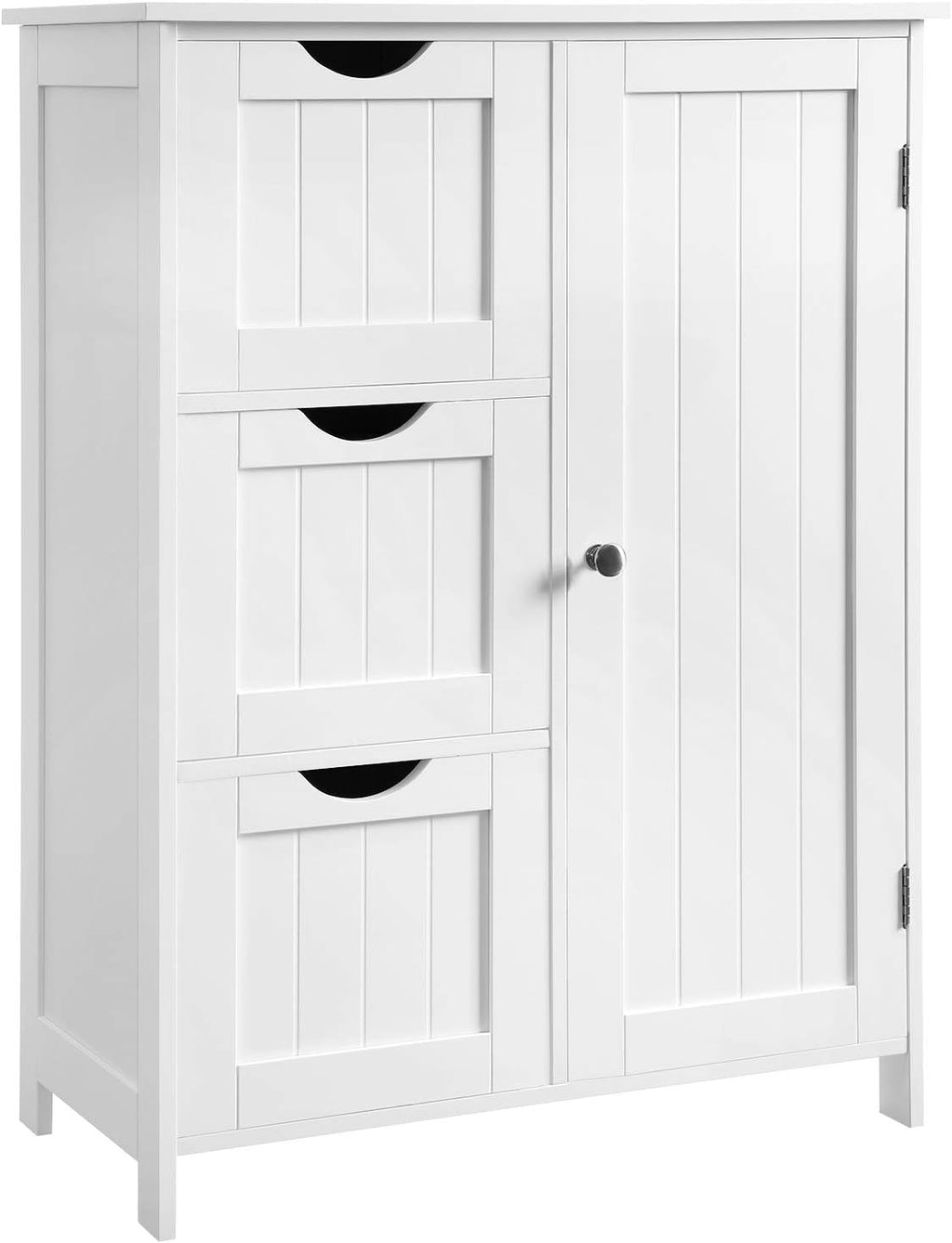 Floor Storage Cabinet, Freestanding Storage Unit with 3 Drawers, 1 Adjustable Shelf, for Bathroom Living Room Dining Kitchen, 11.8 x 23.6 x 31.5 Inches, White UBBC49WT