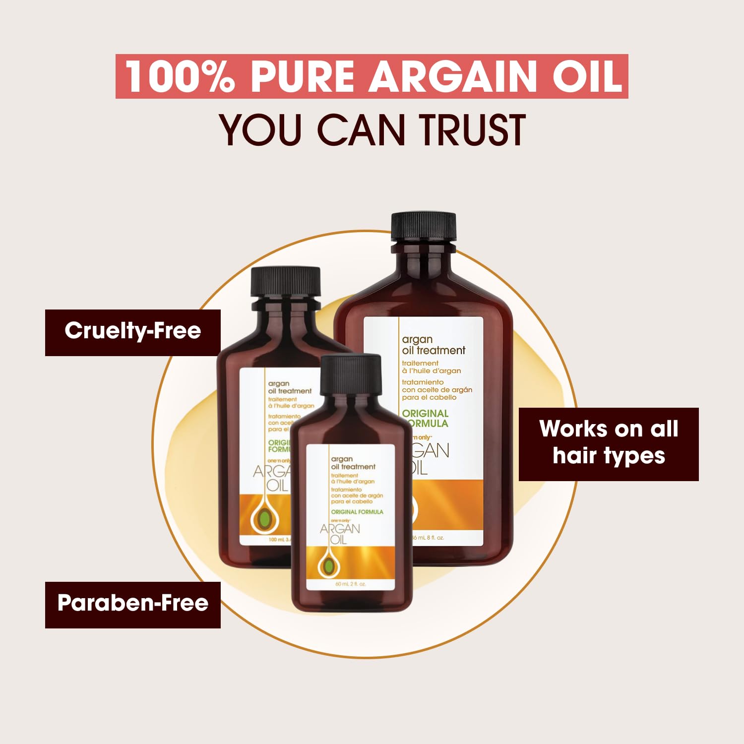 On ' Onl Arga Oi Hai Treatmen Lightweigh Hydratin Hai Oi fo Natural Wig Extension Shin Enhancing Hea Protectan Friz Contro ( oz)