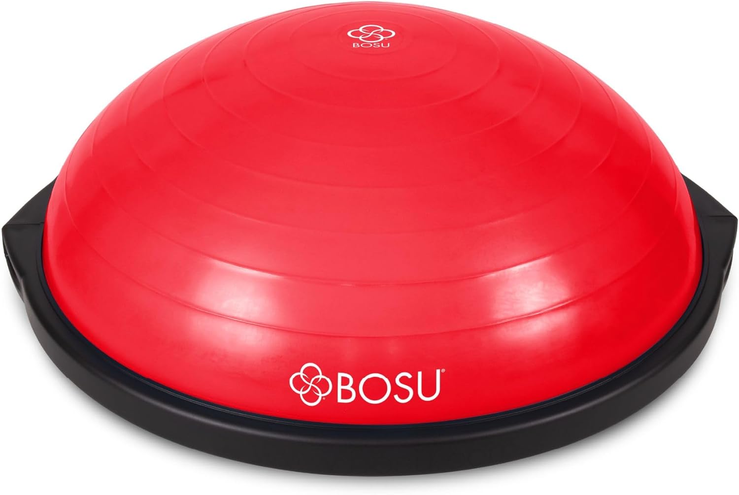 Bosu Balance Ball Exercise Trainer, Home Gym Equipment w/ Guided Workouts Pump, 26inch, Blue - Inflatable Fitness Platform for Strength Training, Standing, Balancing, and Core Workout