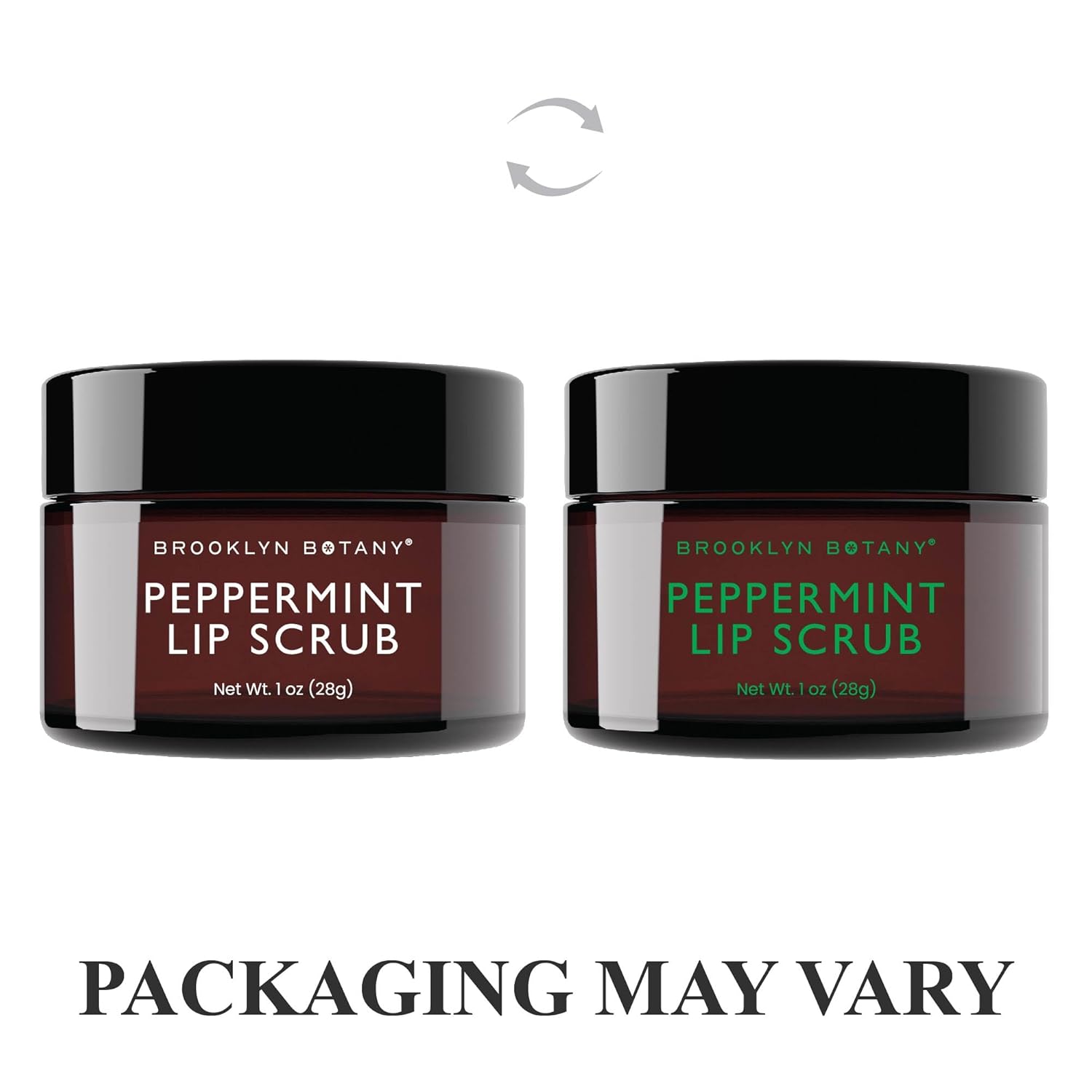 Brooklyn Botany Lip Scrub Exfoliator 1 oz ¨C Lip Moisturizer for Dry Lips and Chapped Lips ¨C Gentle Lip Exfoliator for Smooth and Brighter Lips ¨C Peppermint Flavor