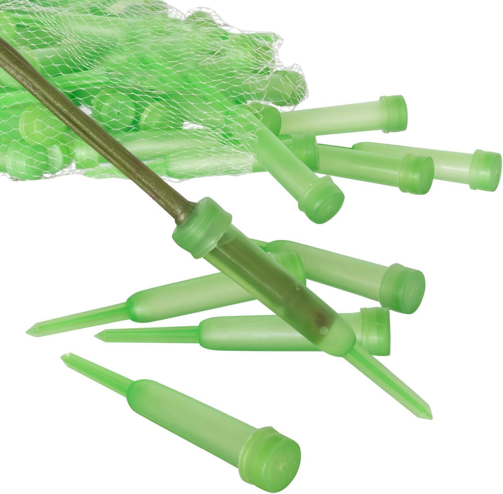 Royal Imports Floral Water Tubes with Caps ¨C 4.5inch Green Plastic Flower Vials for Single Stem Roses, Buds, Bouquets ¨C Standard Style, 1/2inch Opening ¨C 100 Pack