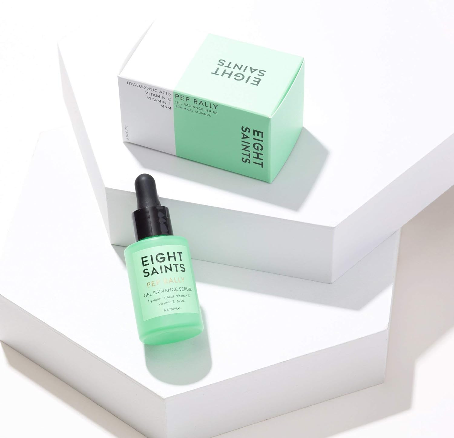 Eigh Saint Skincar Pur Hyaluroni Aci Seru fo Fac Plumping Natura an Organi Vitami Fac Seru wit Vitami fo Fin Lines Reduce Wrinkles Firming Hydrating Anti-Aging Oz