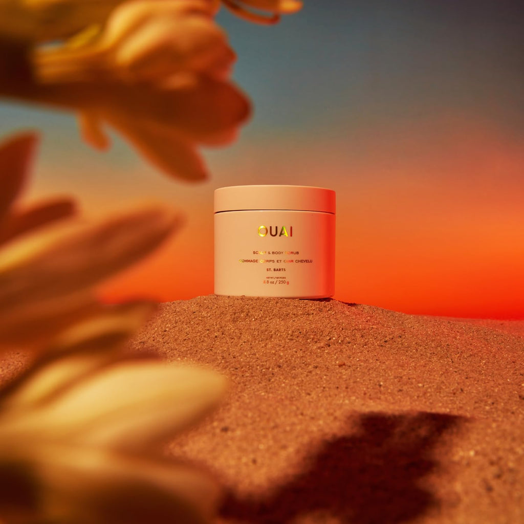 OUA Scal Bod Scrub St Bart Exfoliatin Bod Scru wit Suga Coconu Oi Blen fo Smooth Moisturize Ski Gentl Scal Exfoliato fo Removin Produc Buil U (8. Oz)
