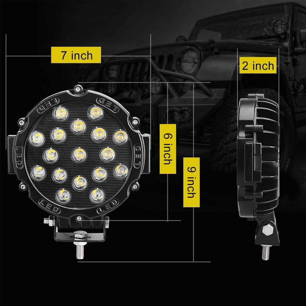 AUTOSAVER88 5 Inch LED Light Pod, 48W 5D LED Cubes 4800LM Offroad Fog Driving Light Truck Pod Light ATV Light Pickup Spot Light Bar for Jeep Boat Bumper Lamp SUV ATV UTV Light - Black, Pack of 2