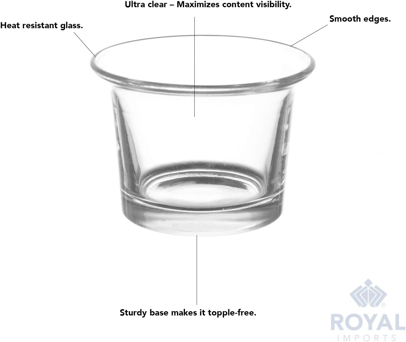 Royal Imports Candle Holder Hanging Oyster Votive Tealight Glass for Wedding, Birthday, Holiday & Home Decoration, Set of 24