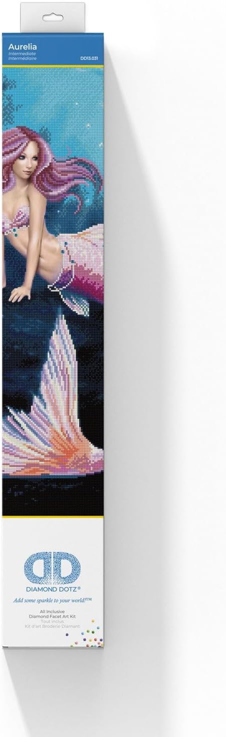 DIAMON DOT Aureli Mermai Diamon Paintin Kit fo Adult Diamon Ar Kit Relaxin Creativ Craf Ki wit Dot Gem 30.7inchx20.5inch