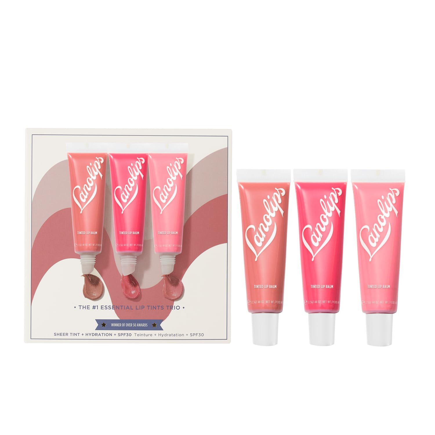 Lanolip Essential Li Tin Gif Se Tinte Lanoli Li Bal Se Hydratin Li Moisturize Ki wit Thre Universa Shade (12.5 0.4 o each)
