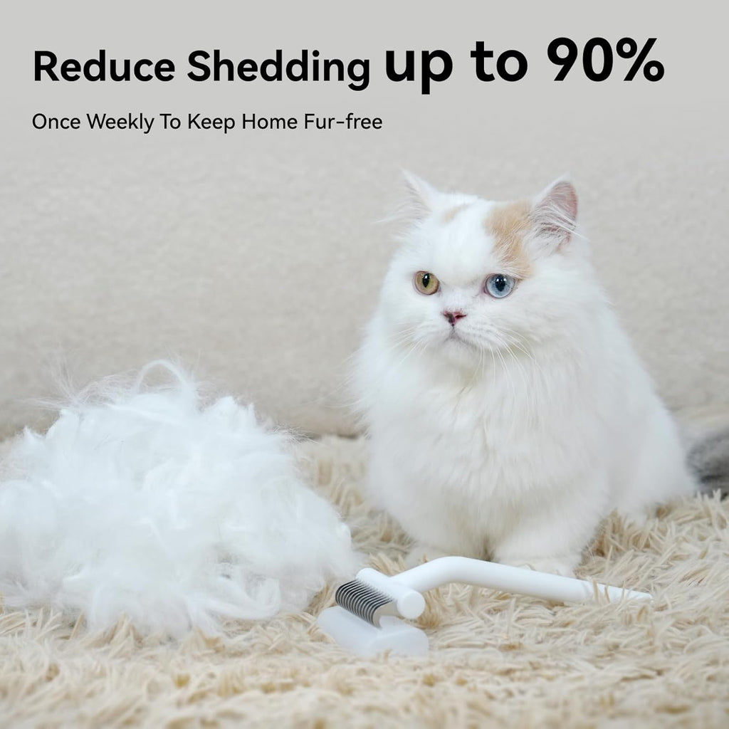 aumuc Undercoa Rak fo Cat Small/Mediu Dog Desheddin Brus Demattin Com fo Double-Coate Pet wit Lon o Shor Hair Matte Fu Groomin Too fo Kitten Puppy Rabbi an Horse
