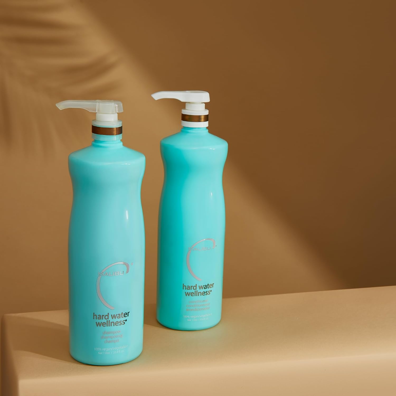 Malib Har Wate Wellnes Shampo an Conditione Du Hydratin Hai Car fo Shin Manageabilit Protect fro Waterborn Element Tha Caus Dry Damage Hai (33.8oz)