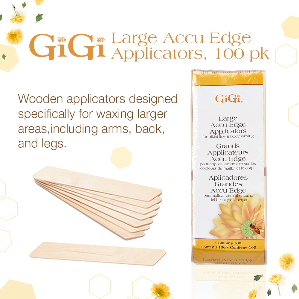 GiGi Wax Sticks for Hair Removal ¨C Petite, Wax Applicator Sticks, Wooden Waxing Stick for Eyebrow, Chin Facial Waxing, 100 ct