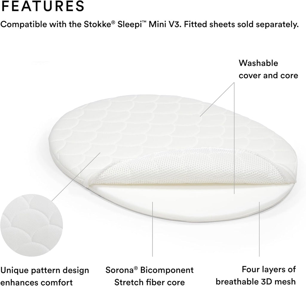 Stokk Sleep Min Mattress Whit Layer o Breathabl 3 Mes fo Saf Slee Offer Comfor Suppor fo Childre Washable
