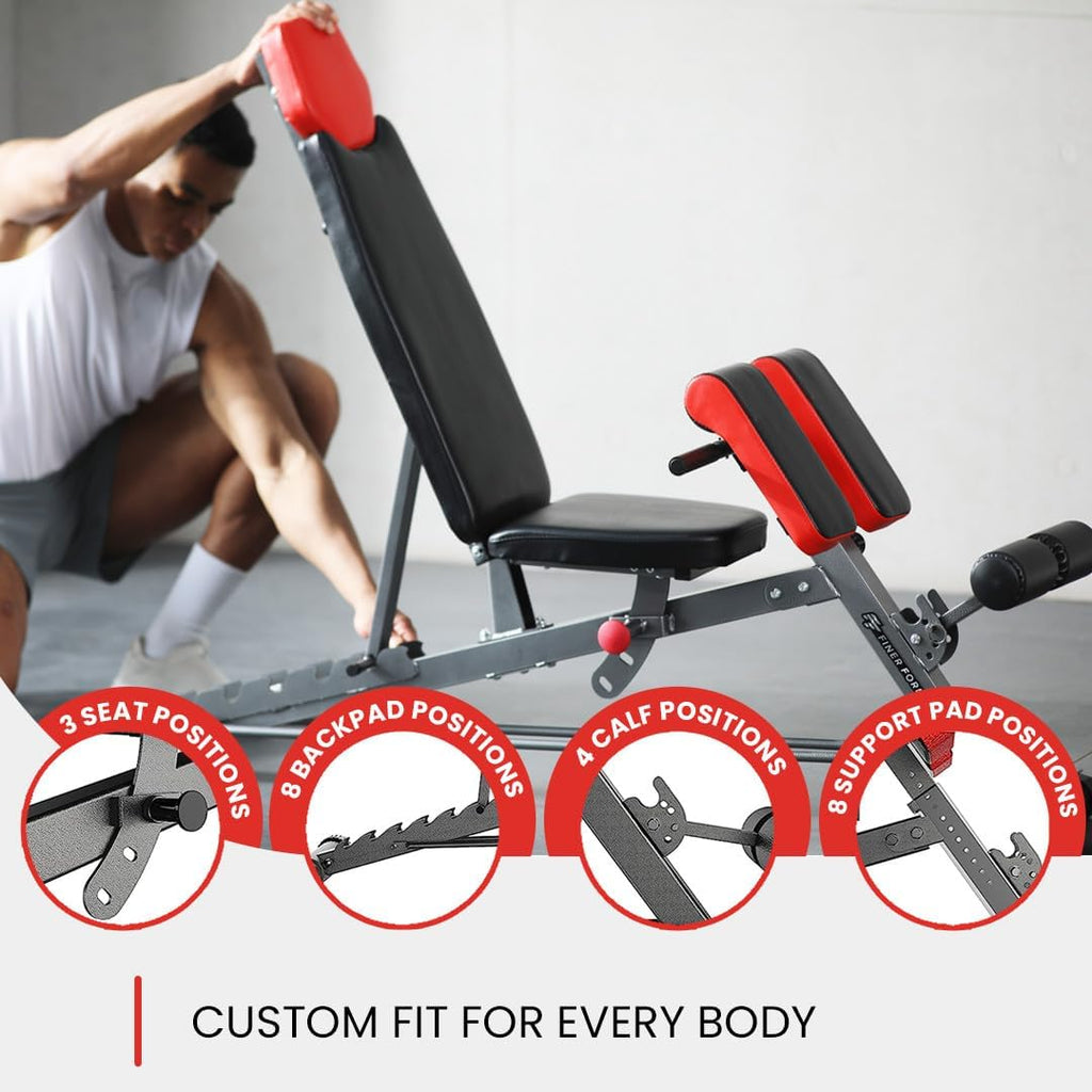 Fine For Multi-Functiona FI Weigh Benc fo Ful All-in-On Bod Workou Hype Bac Extension Roma Chair Adjustabl A Si u Bench Inclin Declin Bench Fla Bench