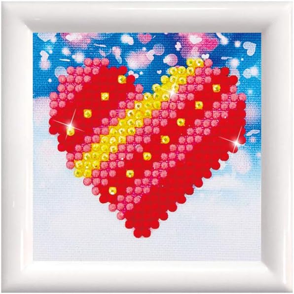 DIAMON DOT Patchwor Hear Ki wit Fram Valentine Diamon Paintin Kit fo Adult Diamon Ar Kit Relaxin Creativ Craf Ki wit Dot Gem 3inchx3inch