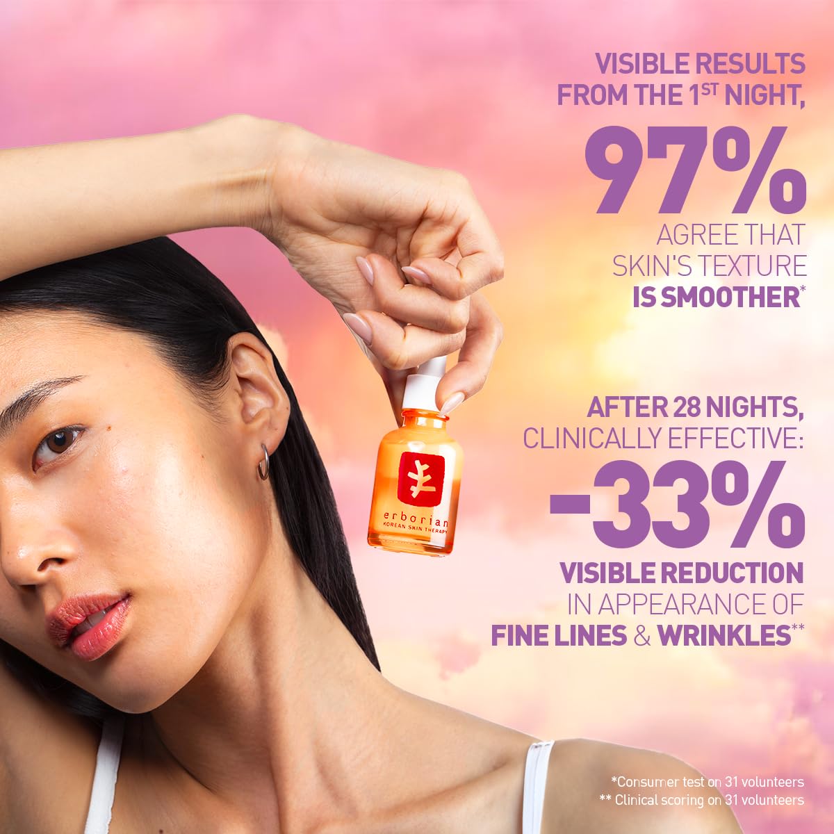 Erborian Multi?Perfecting Night Serum, Oil & Milky Formulas, Smooths, Even Texture, Hydrates, Firms For Glowy, Mirror Skin Renewal, Korean Skincare