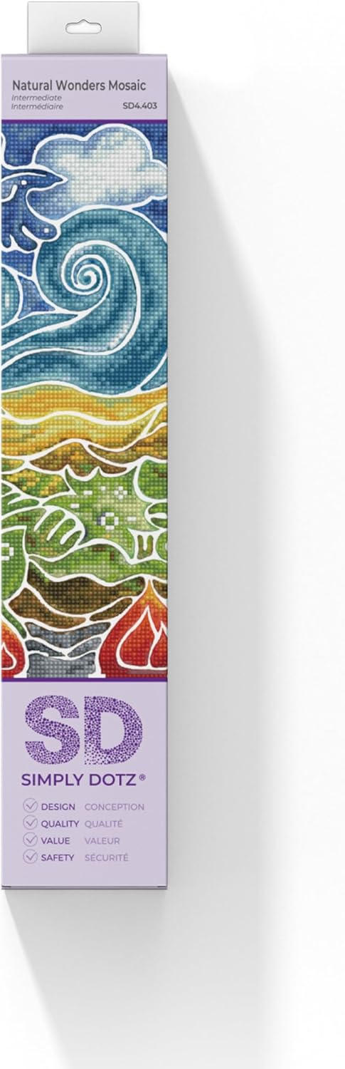 DIAMON DOT Natura Wonder Mosai Landscap Diamon Paintin Kit fo Adult Diamon Ar Kit Relaxin Creativ Craf Ki wit Dot Gem 14.6inchx10.6inch